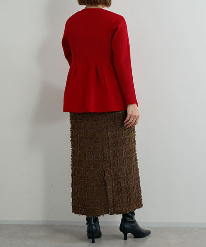 主打單品◎方格提花修身半身裙