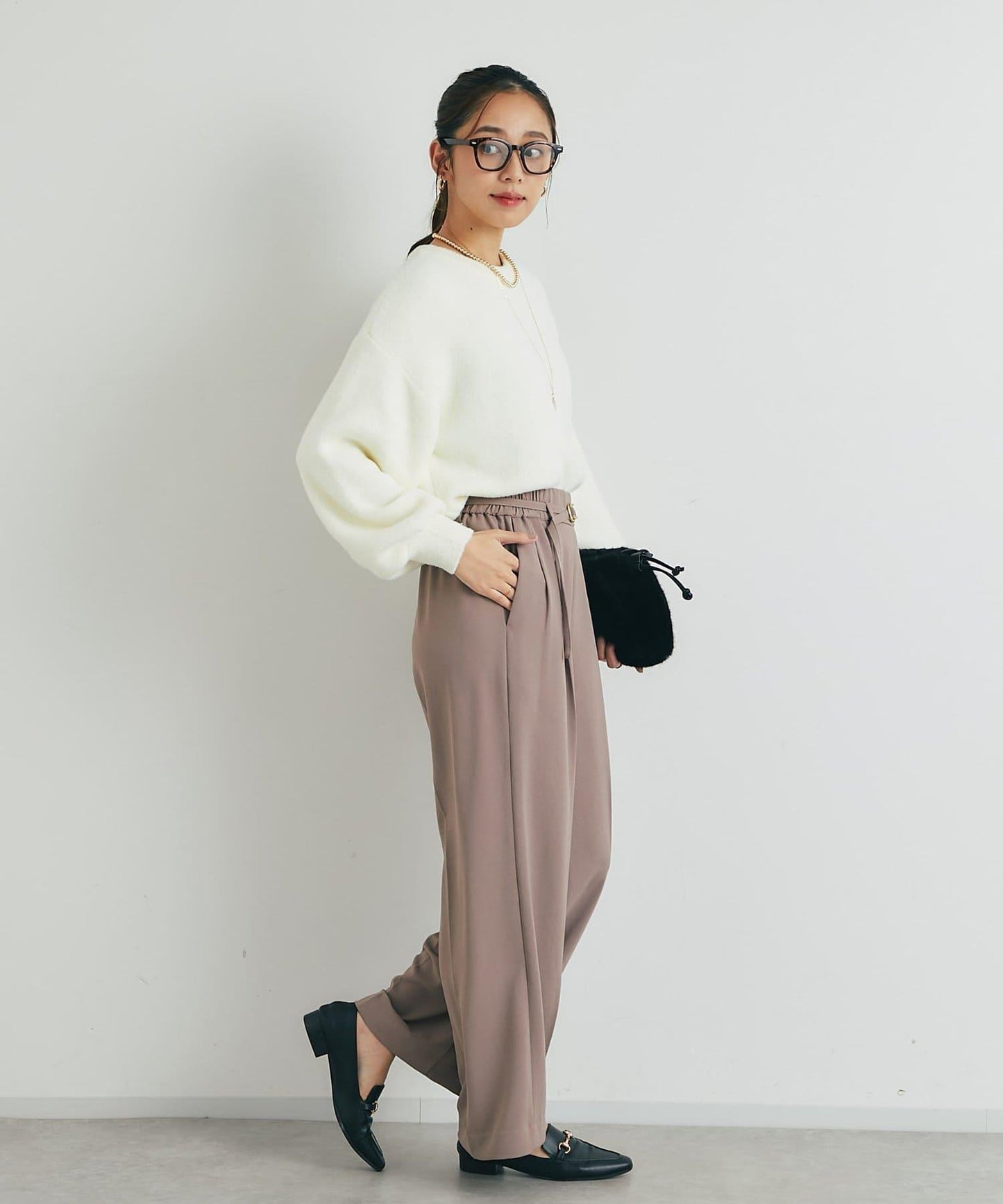 日常百搭◎仿貉子毛針織衫