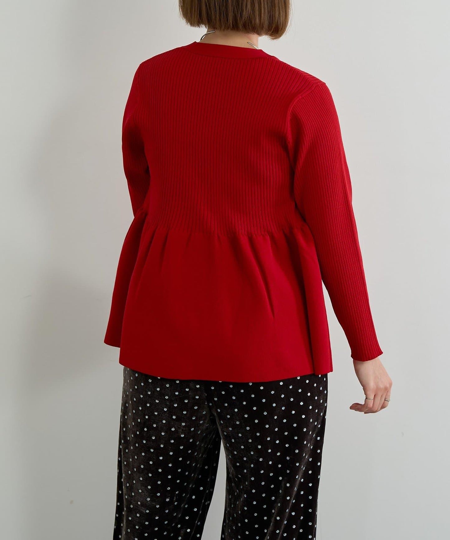 大人可愛荷葉邊針織開衫