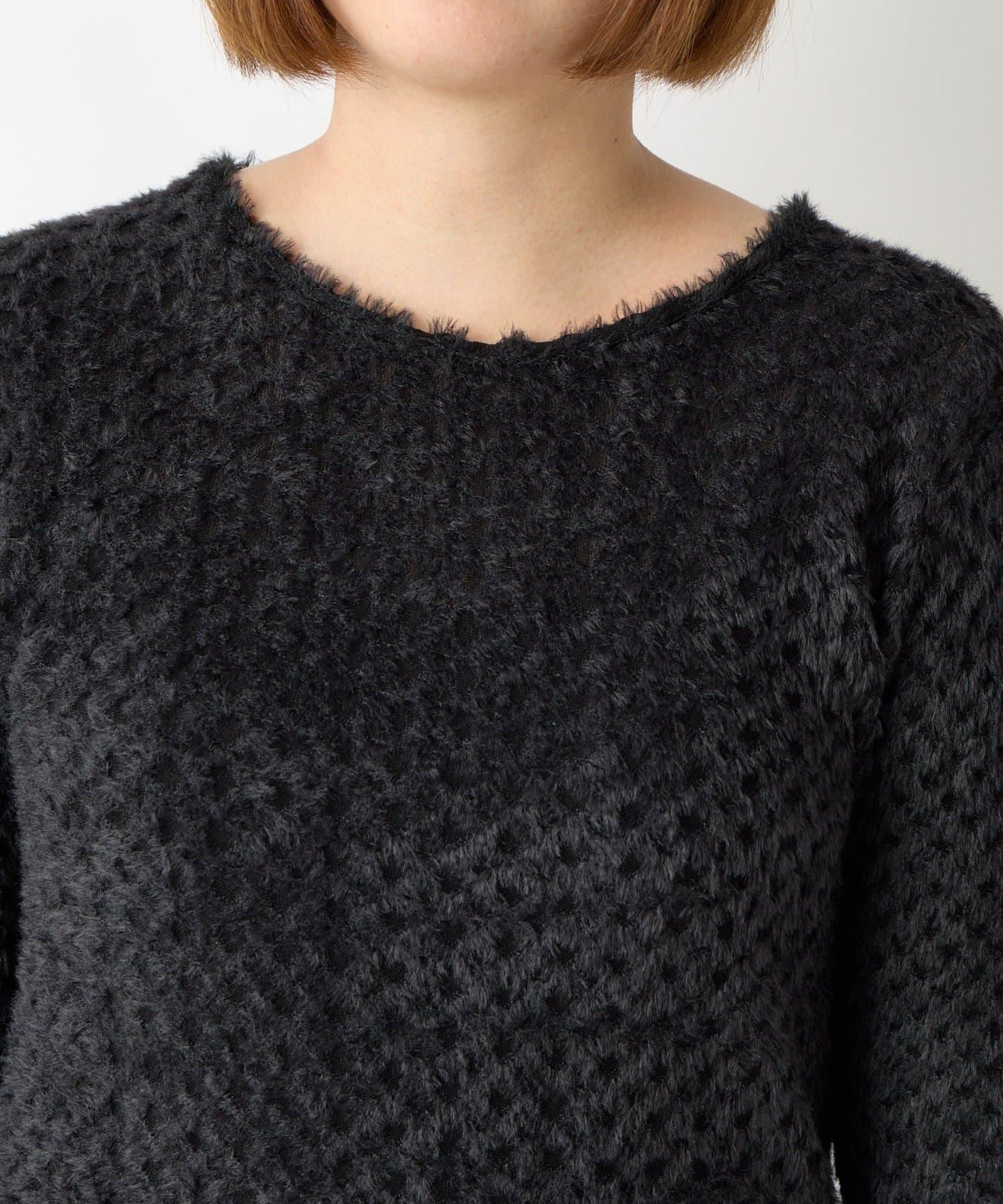 《著るだけでお灑落見え》磨毛蕾絲套頭衫