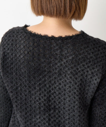 《著るだけでお灑落見え》磨毛蕾絲套頭衫