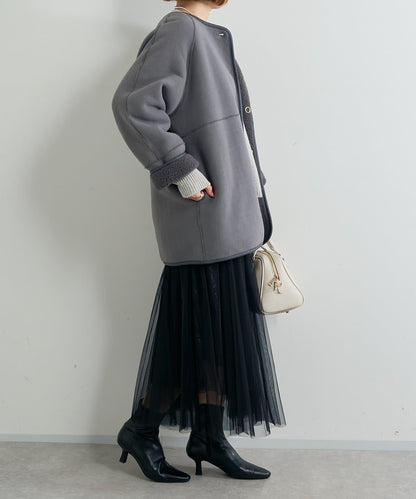 大人女性優雅風格網紗褶皺半身裙