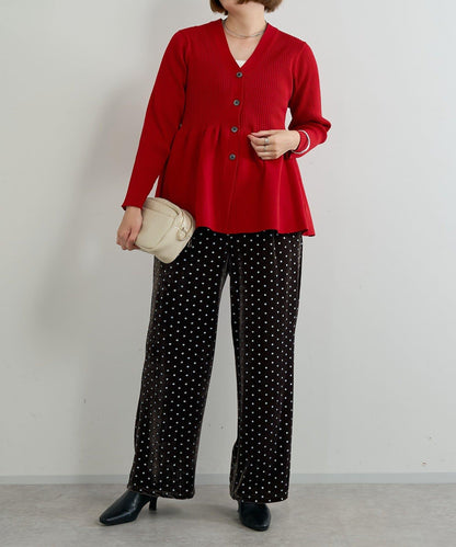 大人可愛荷葉邊針織開衫