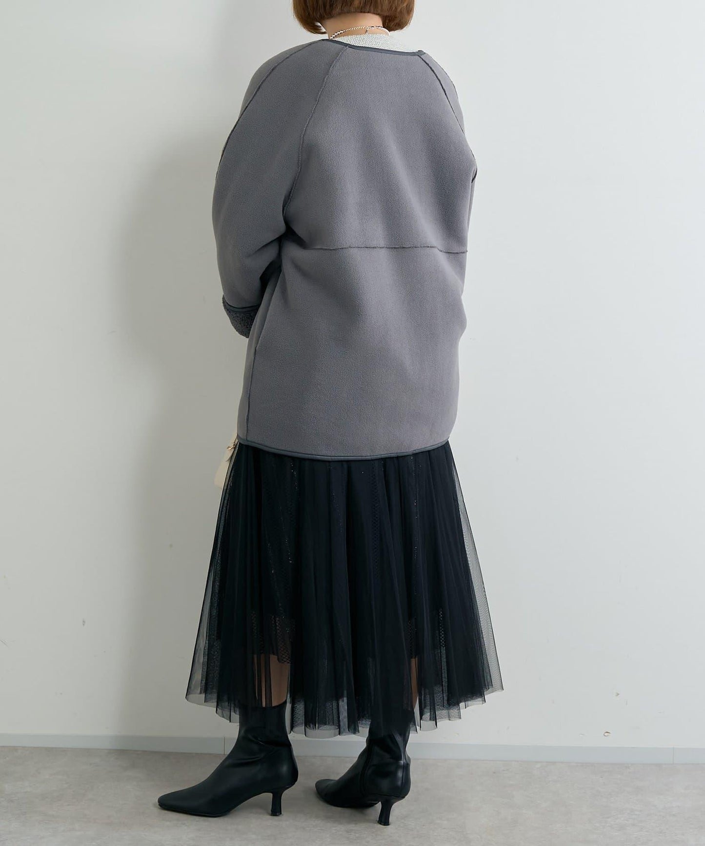 大人女性優雅風格網紗褶皺半身裙