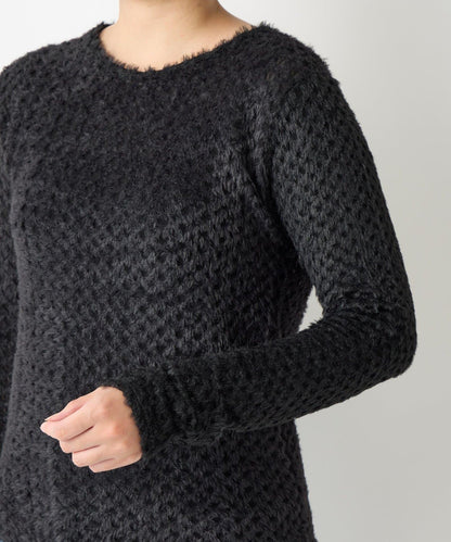 《著るだけでお灑落見え》磨毛蕾絲套頭衫