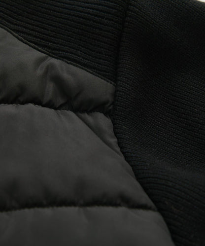 中棉針織拼接無領夾克