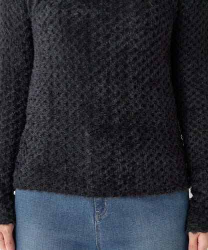 《著るだけでお灑落見え》磨毛蕾絲套頭衫