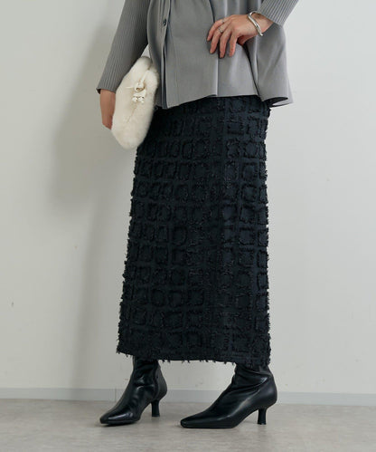 主打單品◎方格提花修身半身裙