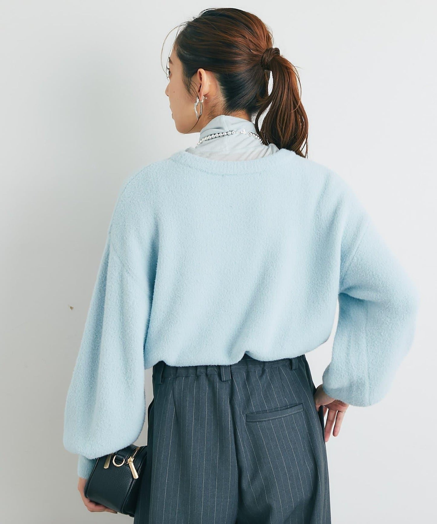 日常百搭◎仿貉子毛針織衫