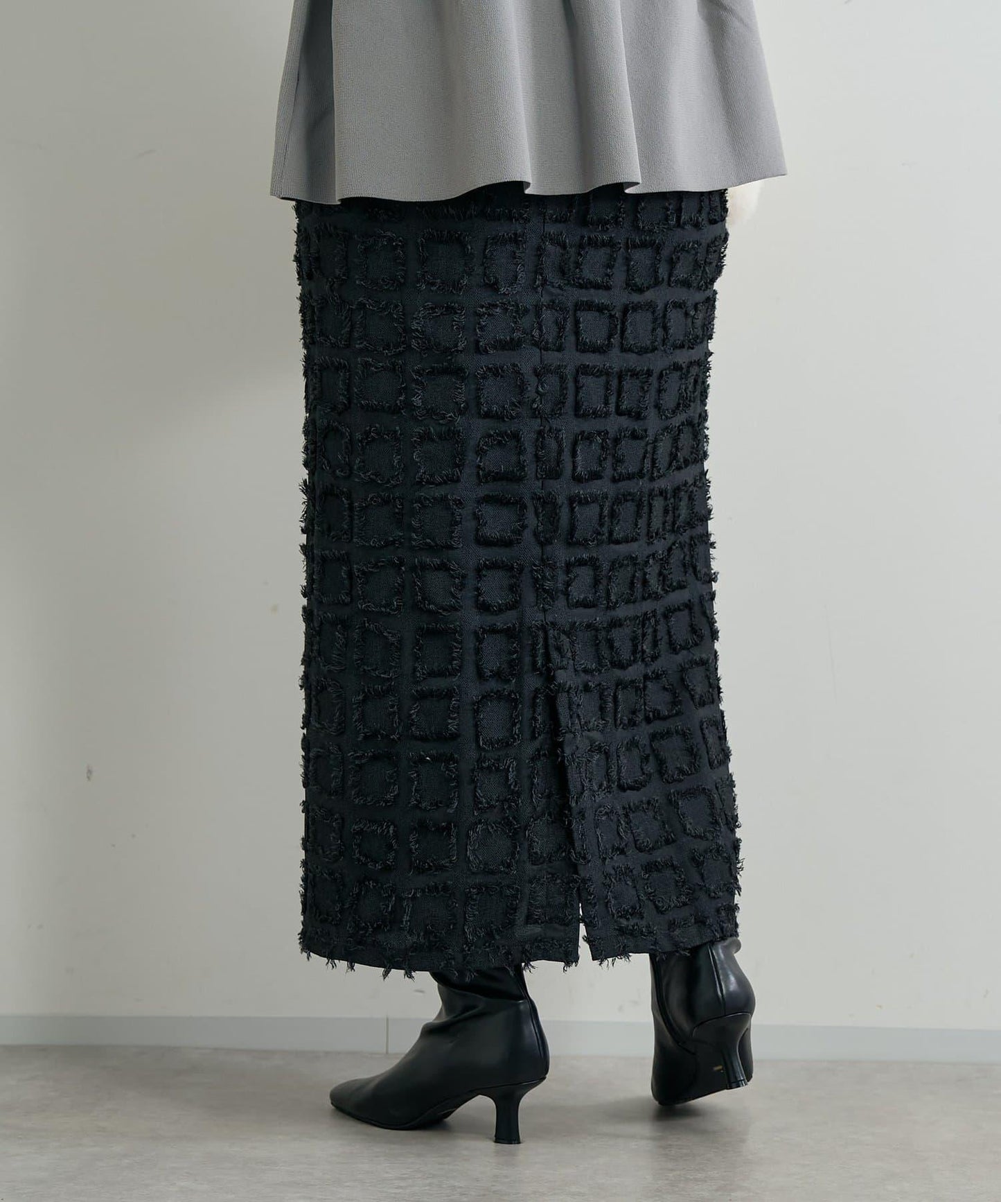 主打單品◎方格提花修身半身裙