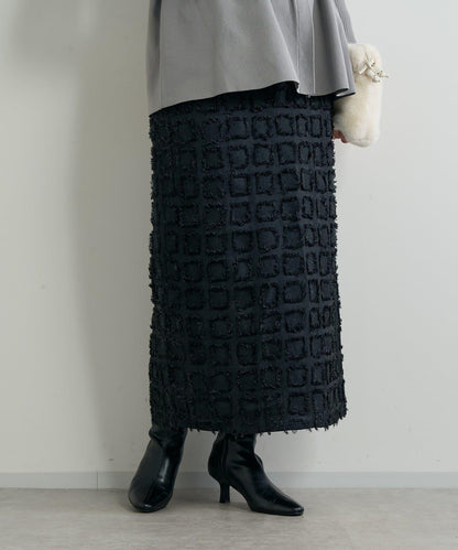 主打單品◎方格提花修身半身裙