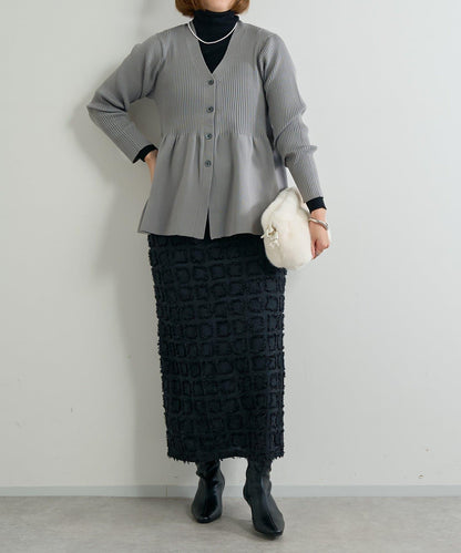 主打單品◎方格提花修身半身裙