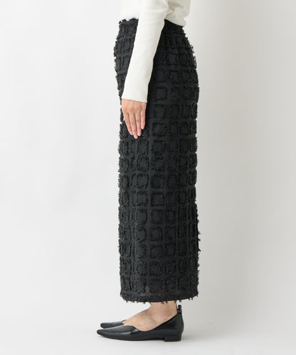 主打單品◎方格提花修身半身裙