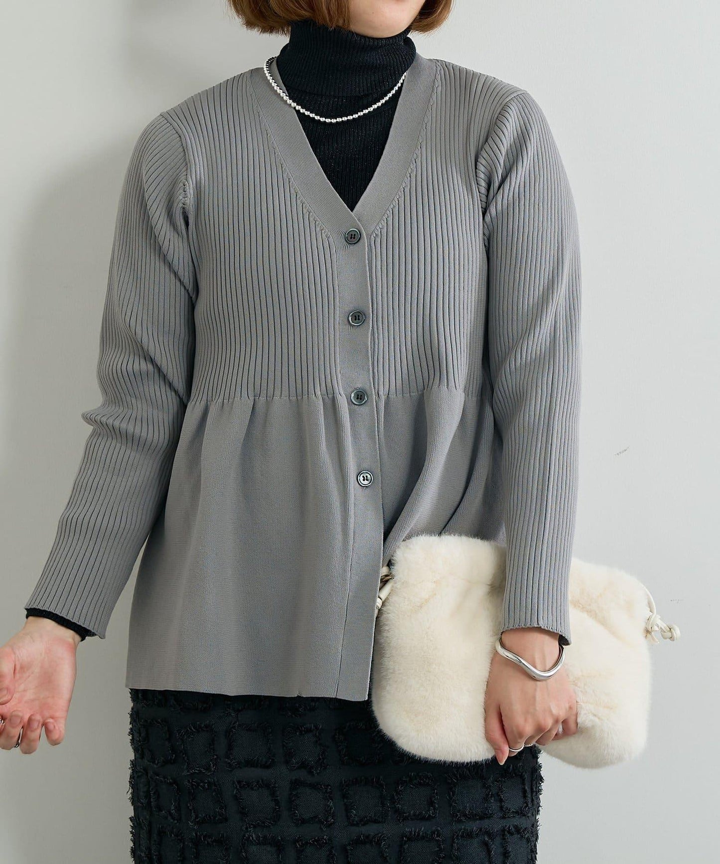 低調時尚亮片高領衫