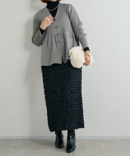 大人可愛荷葉邊針織開衫