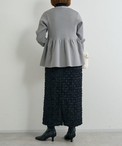 大人可愛荷葉邊針織開衫