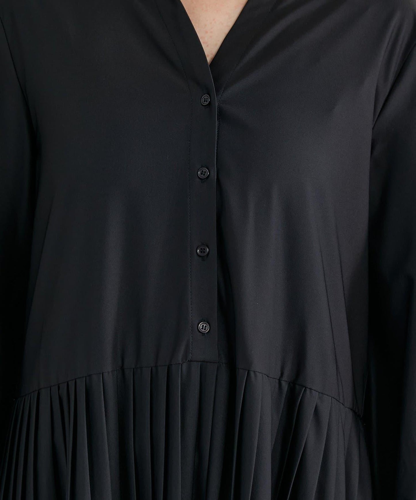 《シック&エレガントに》高腰拼接百褶連衣裙