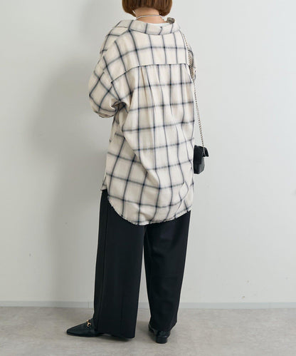 《オンオフ選ばず活躍》桑蠶絲雪紡弧形裁剪長褲