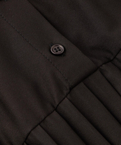 《シック&エレガントに》高腰拼接百褶連衣裙