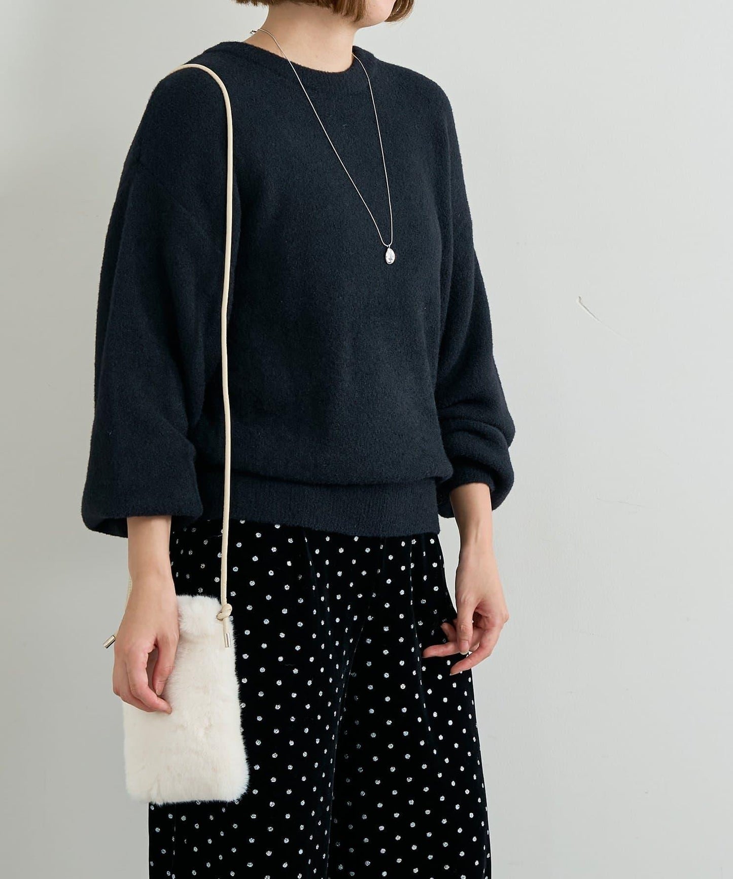 日常百搭◎仿貉子毛針織衫