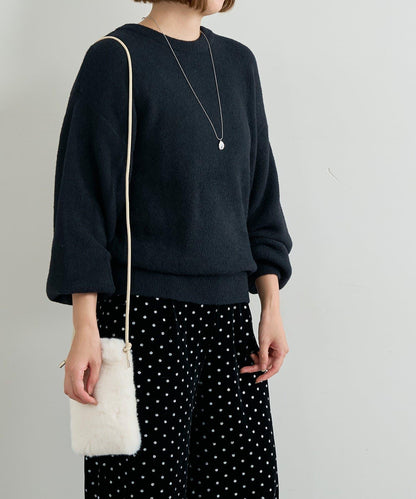 日常百搭◎仿貉子毛針織衫