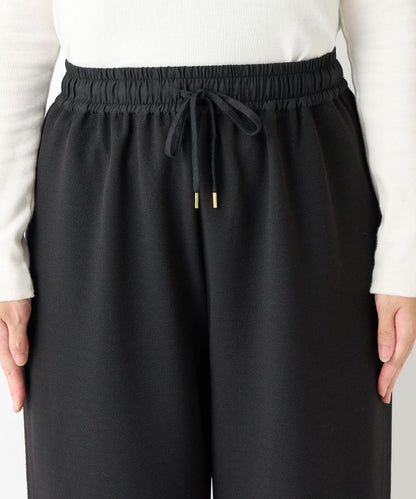 《オンオフ選ばず活躍》桑蠶絲雪紡弧形裁剪長褲