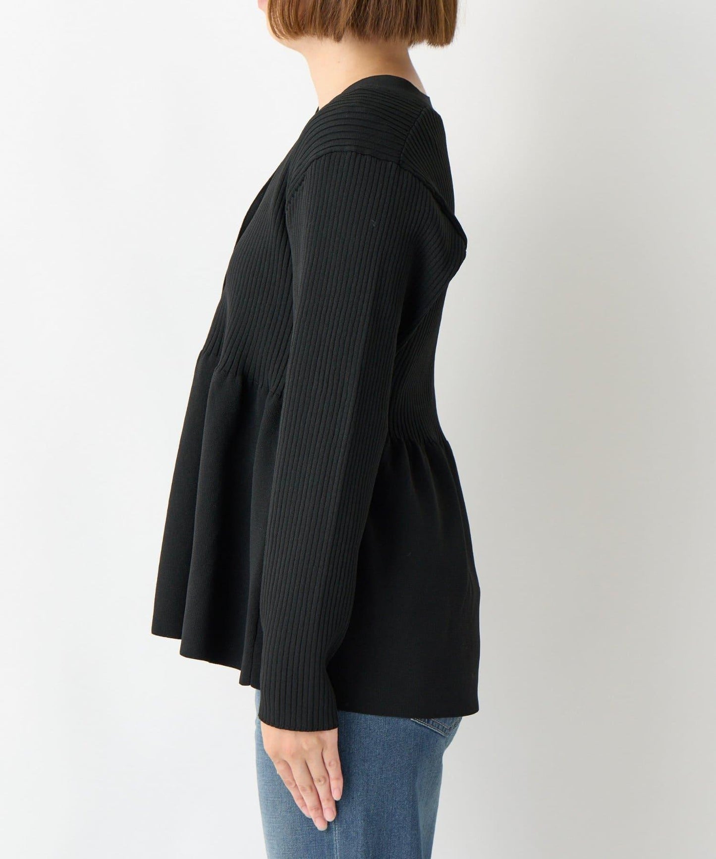 大人可愛荷葉邊針織開衫