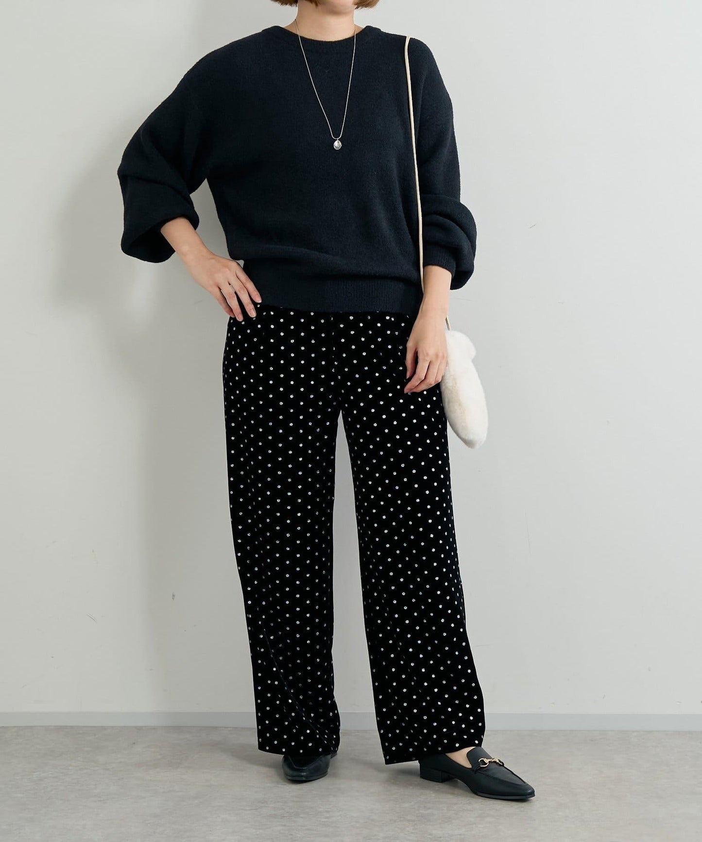 日常百搭◎仿貉子毛針織衫