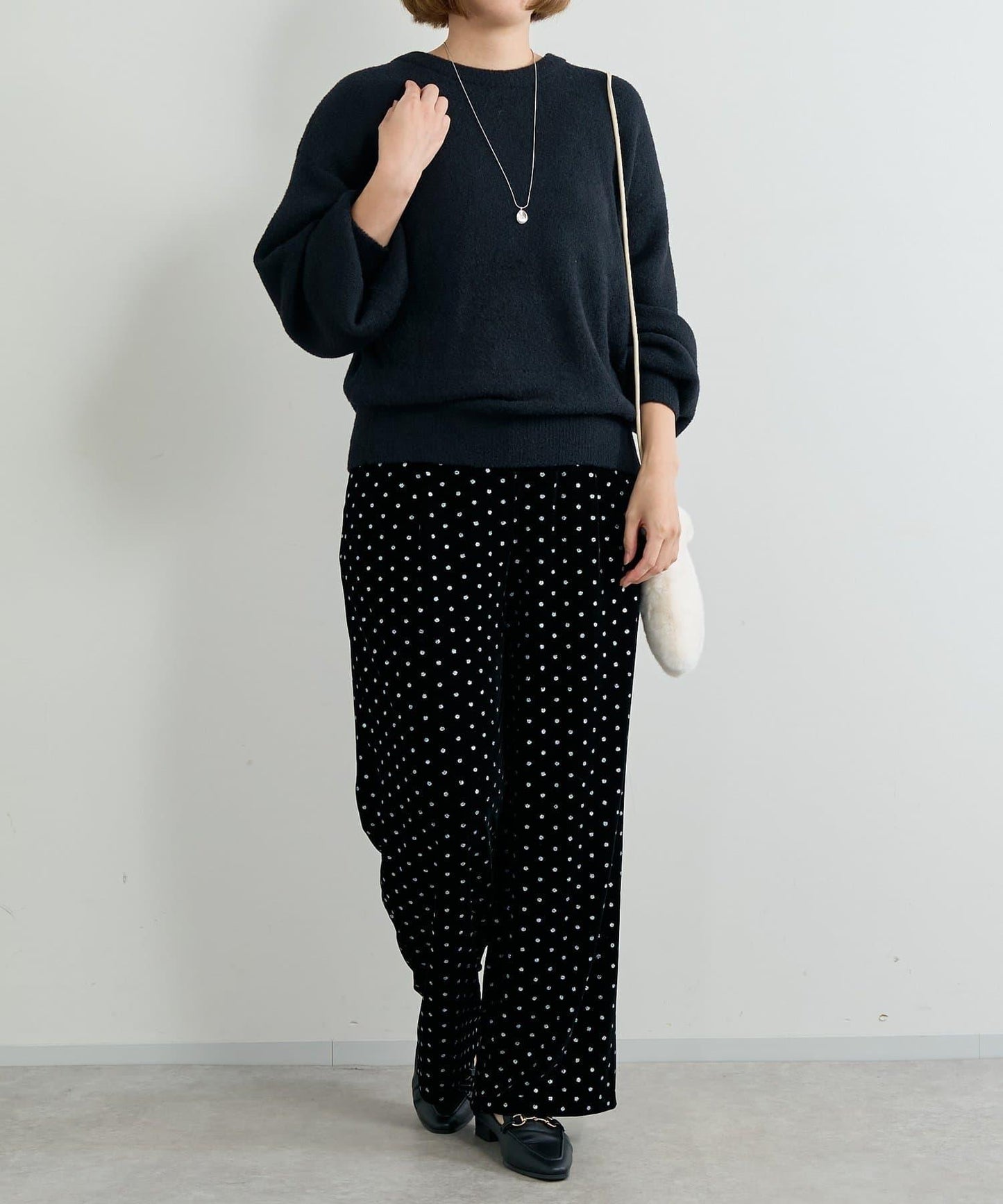 日常百搭◎仿貉子毛針織衫