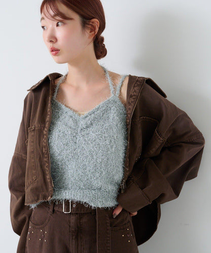 【Kastane】珠飾牛仔夾克