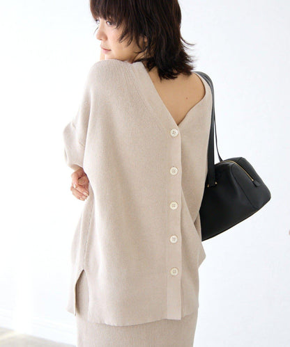 【優雅光澤】亮片毛線兩用開衫/預計11月下旬發貨