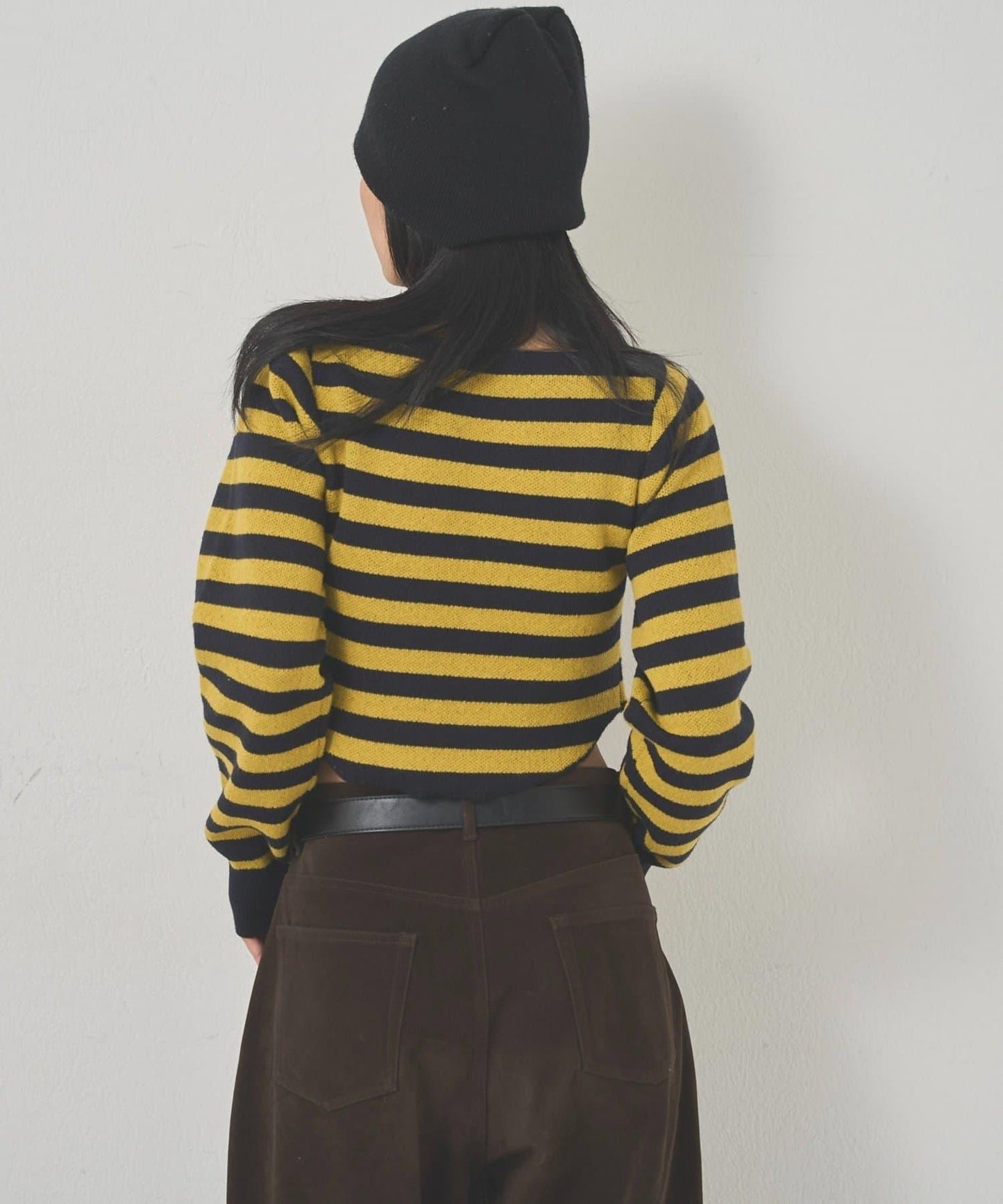 2WAY 標誌條紋連帽針織衫