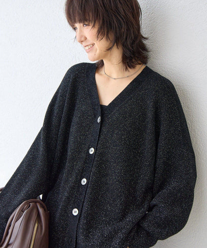 【優雅光澤】亮片毛線兩用開衫/預計11月下旬發貨