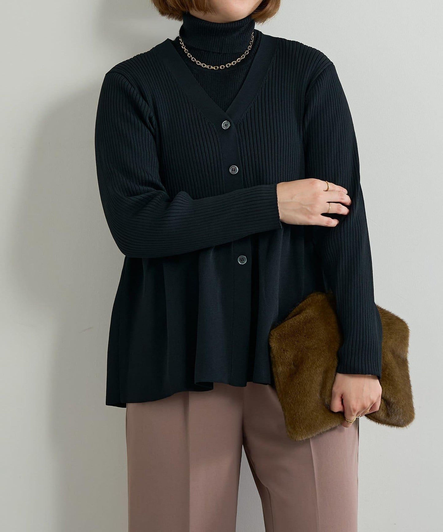 日常百搭羅紋高領衫