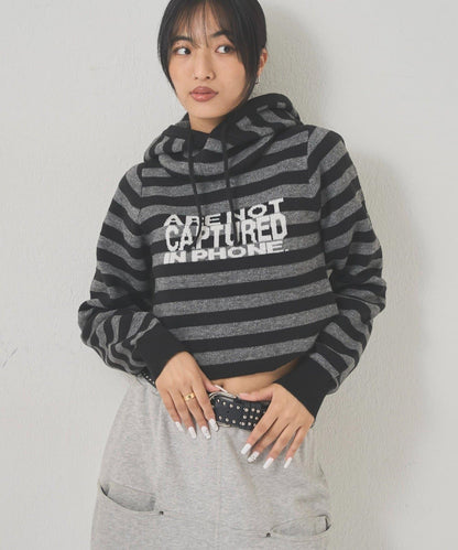 2WAY 標誌條紋連帽針織衫