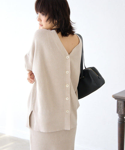 【優雅光澤】亮片毛線兩用開衫/預計11月下旬發貨