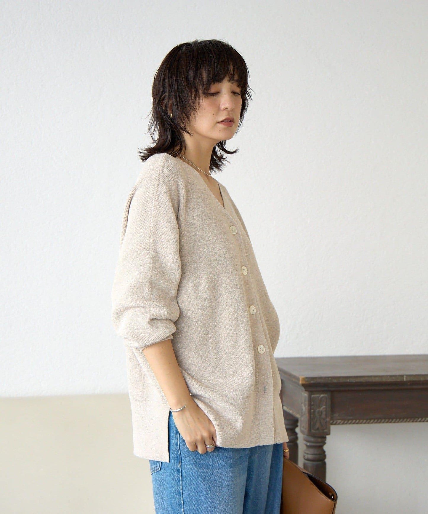 【優雅光澤】亮片毛線兩用開衫/預計11月下旬發貨