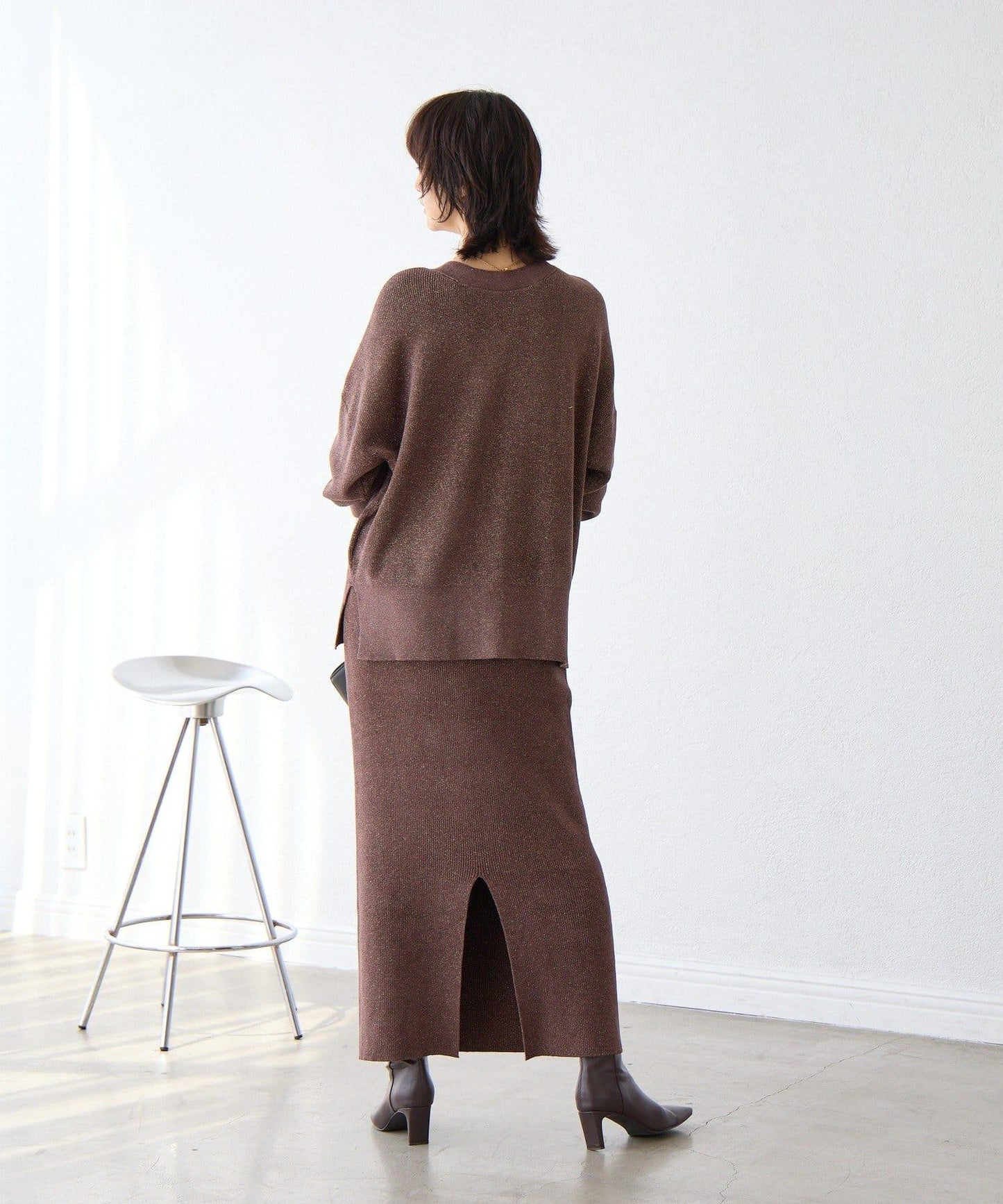 【優雅光澤】亮片毛線兩用開衫/預計11月下旬發貨