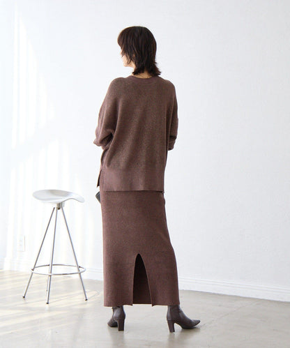 【優雅光澤】亮片毛線兩用開衫/預計11月下旬發貨