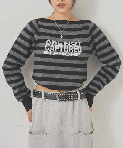 2WAY 標誌條紋連帽針織衫