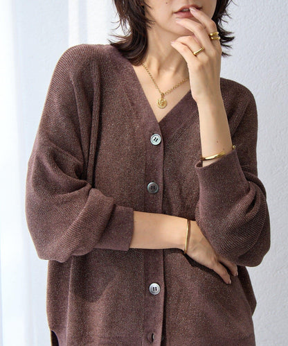 【優雅光澤】亮片毛線兩用開衫/預計11月下旬發貨