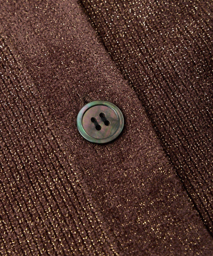 【優雅光澤】亮片毛線兩用開衫/預計11月下旬發貨