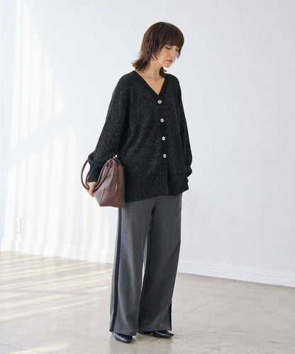 【優雅光澤】亮片毛線兩用開衫/預計11月下旬發貨