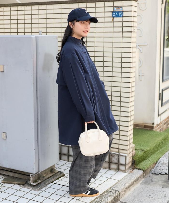 羊毛迷你喇叭大衣