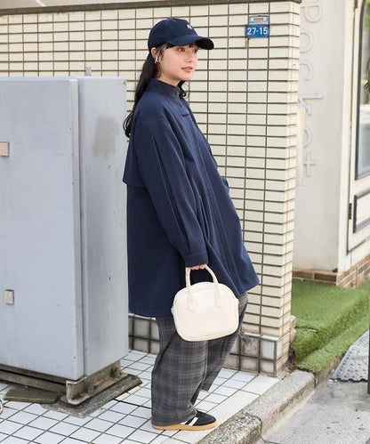 羊毛迷你喇叭大衣