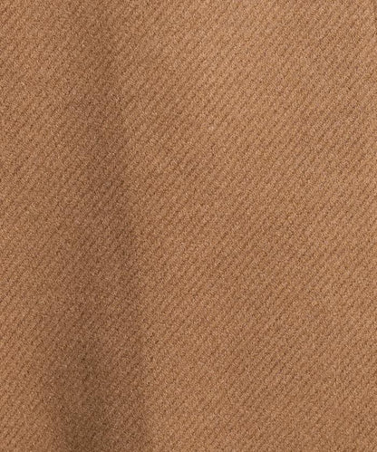 羊毛高領A字中長款大衣