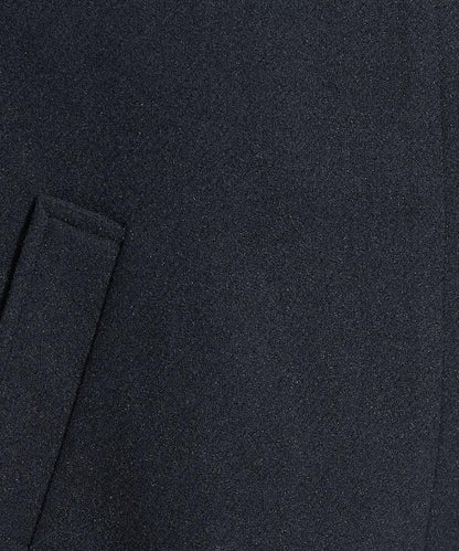 羊毛高領A字中長款大衣