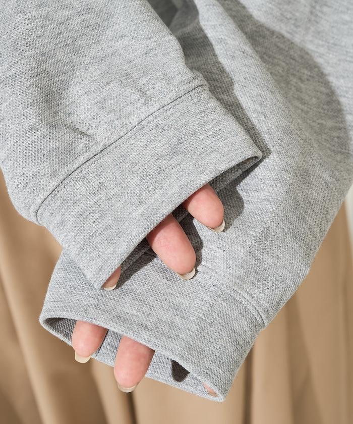簡約刺繡短款翻領套頭衫