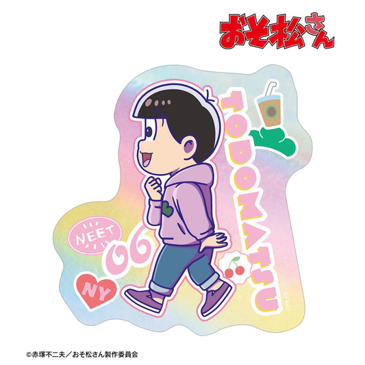 《阿松》託託松 迷你角色 極光貼紙