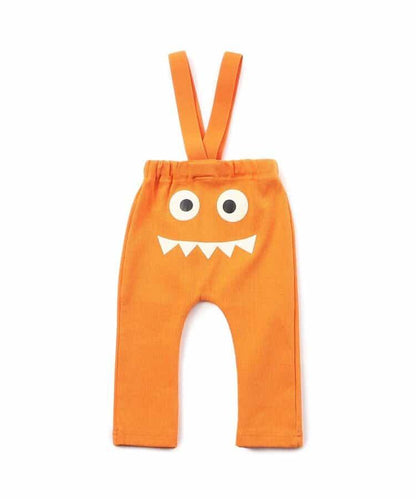 帶吊帶卡通臉圖案打底褲